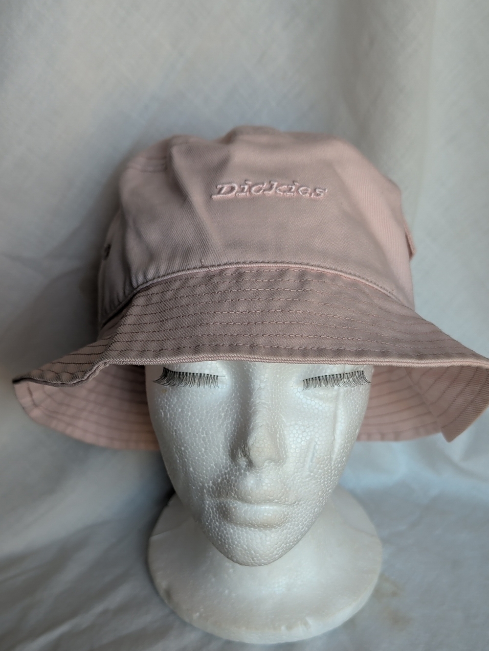 Dickies Dusty Pink Bucket Hat with Embroidered Logo Resort Coastal Vacation Wear
